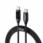 Cavo USB-C su USB-C Voltage PowerDisplay 100W PD 1m nero