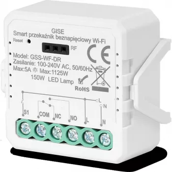 GISE modulo relè singolo senza potenziale Smart WiFi Tuya GSS-WF-DR
