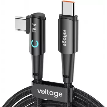 Voltage PowerAngle cavo USB-C su USB-C 100W PD 100cm nero