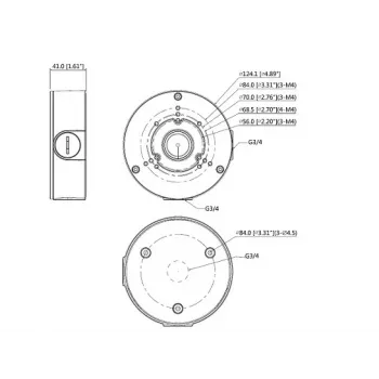 MITON MT-P130-B scatola di derivazione da parete IP65 grigia in plastica ABS