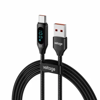 Cavo USB-A a USB-C Voltage PowerDisplay 66W 100cm nero