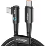 Voltage PowerAngle cavo USB-C a USB-C 100W PD 2m nero