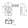 MITON MT-P203-B scatola di derivazione, da parete, ABS, grigia, IP44, 80x80x40mm