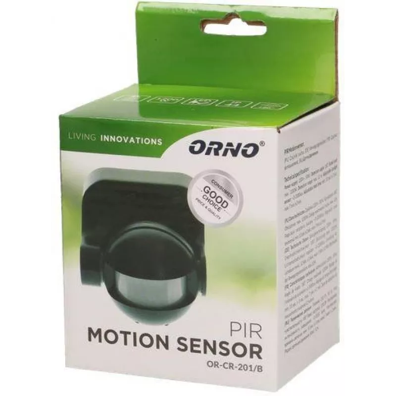 ORNO OR-CR-201/B rilevatore di movimento PIR nero
