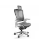 UNIQUE Wau 2 NW41 sedia da ufficio ergonomica, color carbone/rete bianca
