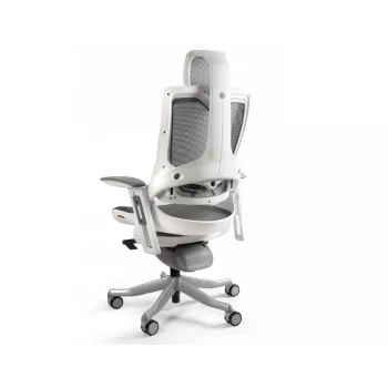 UNIQUE Wau 2 NW41 sedia da ufficio ergonomica, color carbone/rete bianca