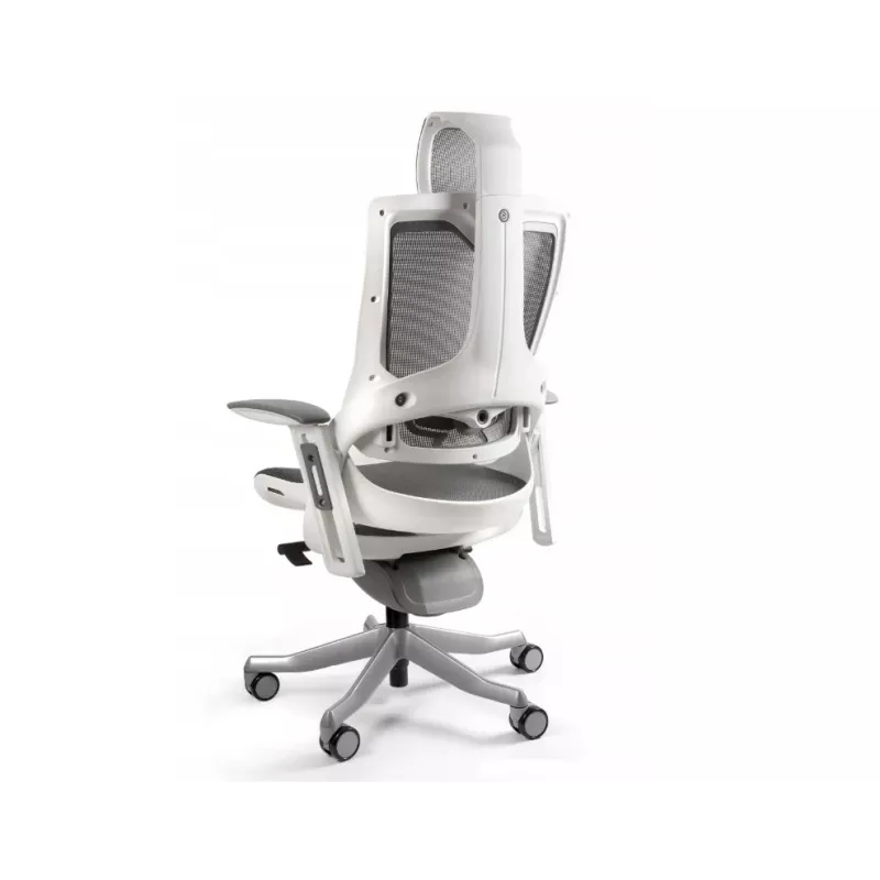 UNIQUE Wau 2 NW41 sedia da ufficio ergonomica, color carbone/rete bianca