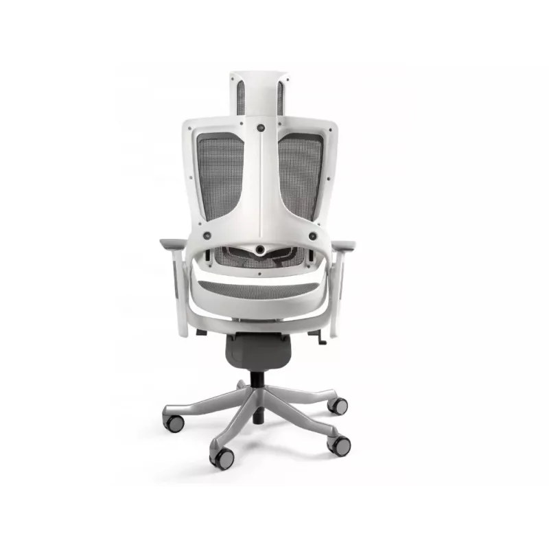 UNIQUE Wau 2 NW41 sedia da ufficio ergonomica, color carbone/rete bianca