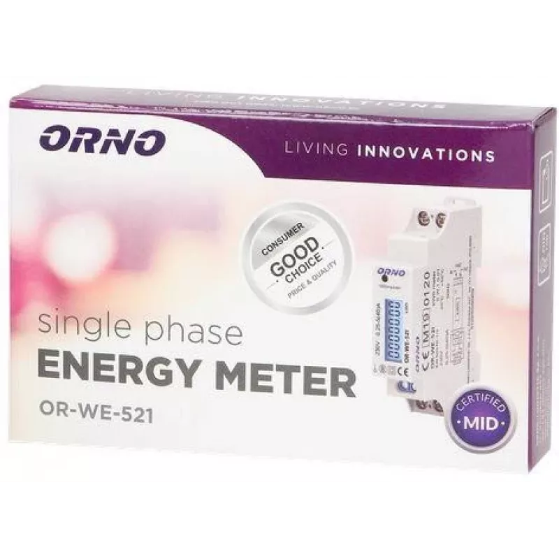 ORNO OR-WE-521 contatore elettrico monofase