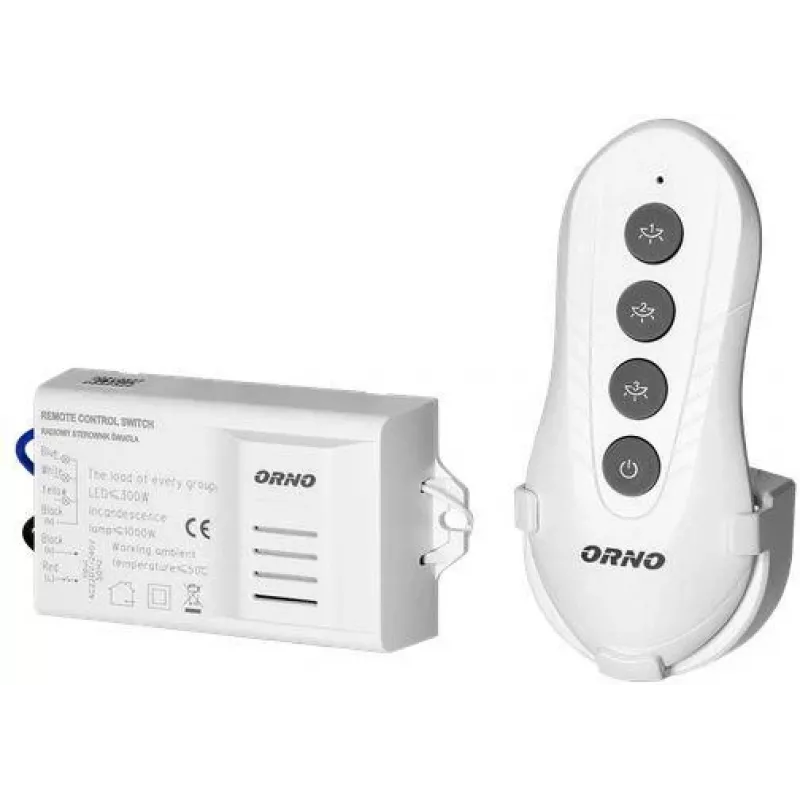 ORNO OR-GB-447 kit radiocomando per luce a 1 canale 433,92 MHz 1000W