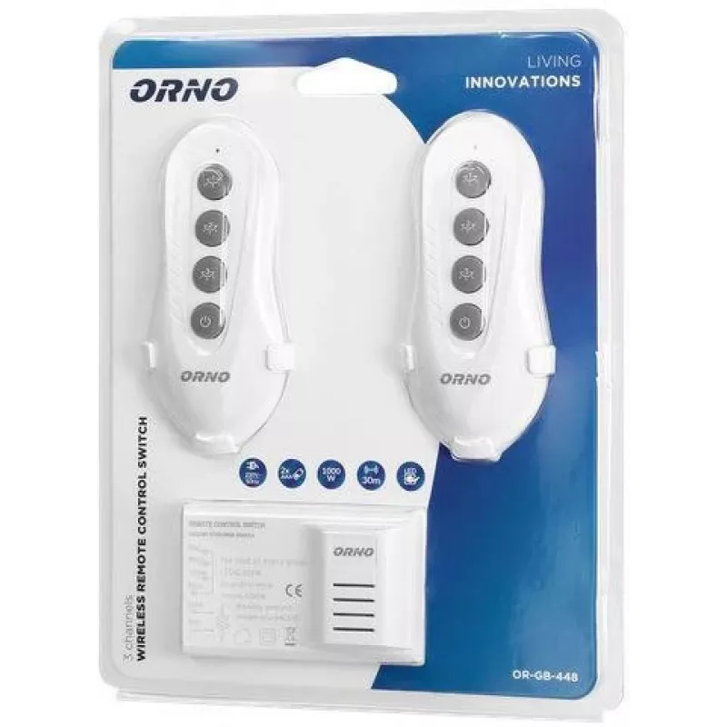 ORNO OR-GB-448 kit radiocomando per luce con 2 telecomandi