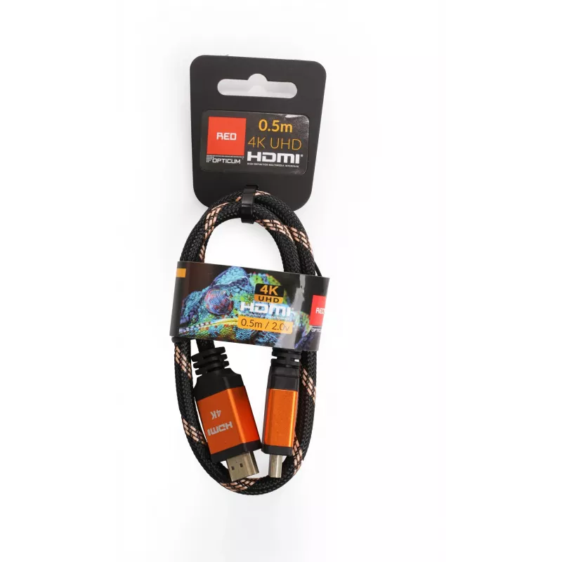 Cavo HDMI-HDMI Opticum RED 4K UHD - 0,5 m (v2.0)