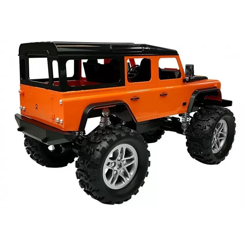 Double E auto radiocomandata Land Rover Defender R/C arancione 1:14