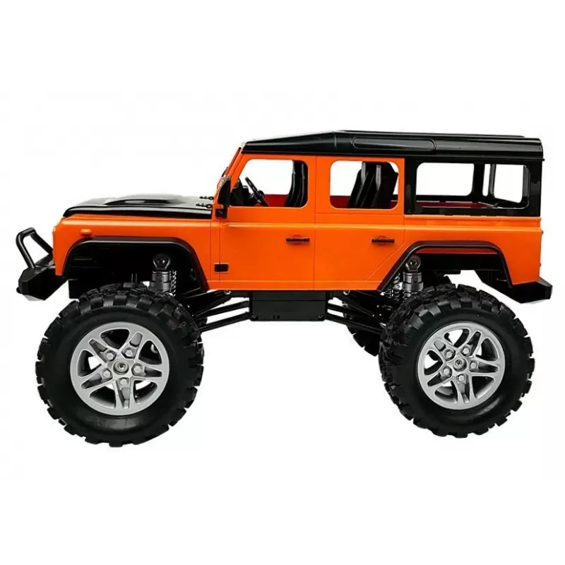 Double E auto radiocomandata Land Rover Defender R/C arancione 1:14