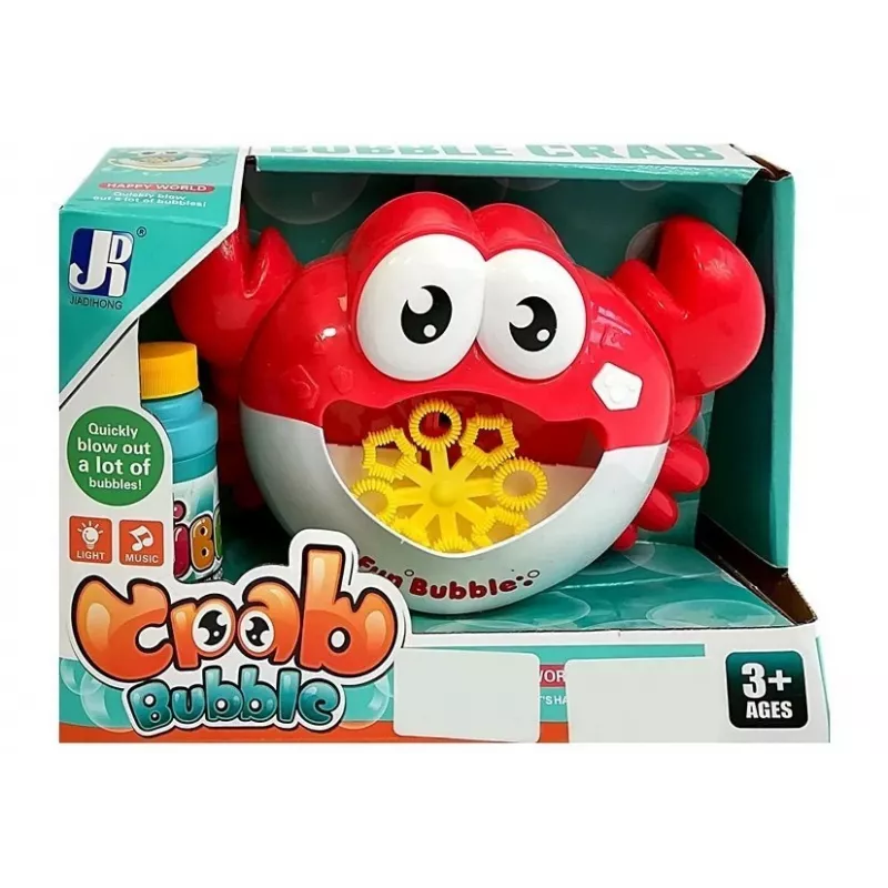LEAN TOYS macchina per bolle di sapone con soluzione soffiatore bolle macchina automatica granchio rosso