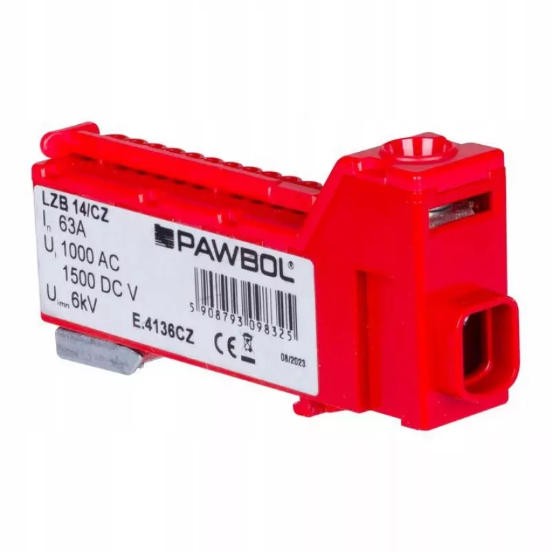 PAWBOL LZB E.4136CZ Morsetto modulare senza viti 12 poli rosso 450V 24A