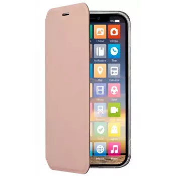 SCREENOR Clever Custodia a portafoglio per Apple iPhone 12 / 12 Pro - rosa