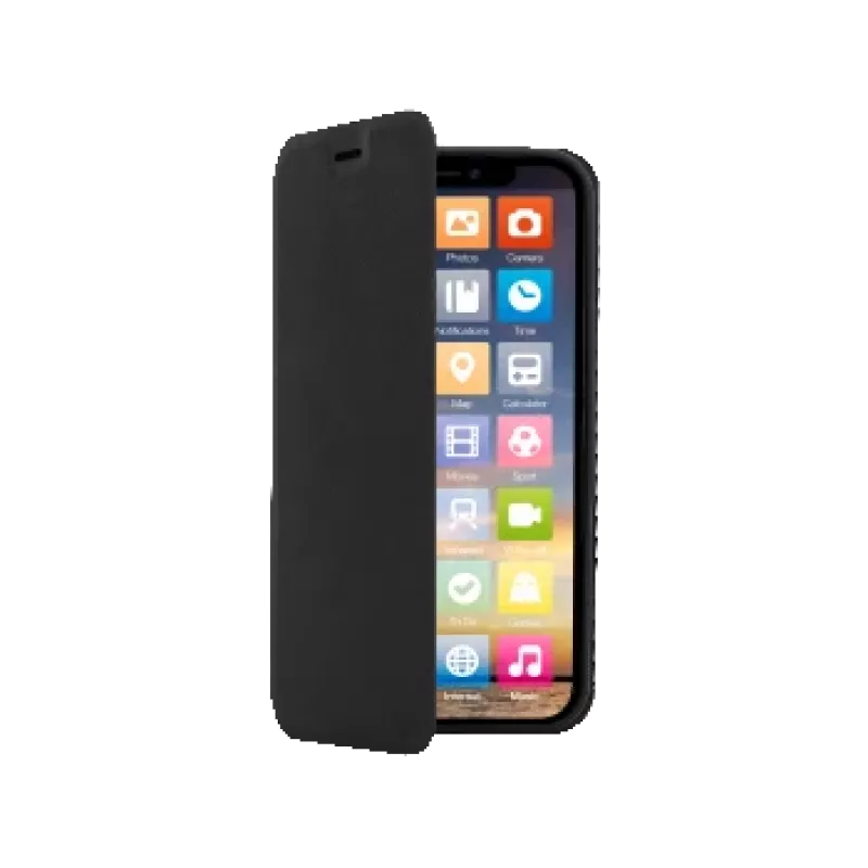 SCREENOR CLEVER Custodia a portafoglio nero per Samsung A57
