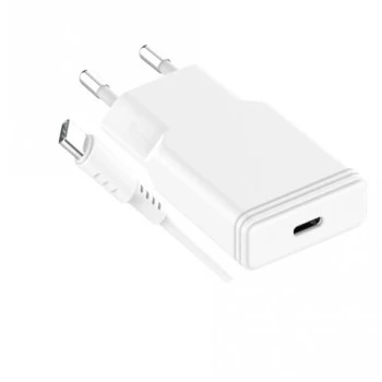 GRATEQ TAHKO 20W USB-C PD caricabatterie da parete bundle con cavo USB-C a Lightning 1,5m, bianco
