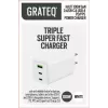 GRATEQ HALTI GaN PD/PPS 2xUSB-C/1xUSB-A 100W caricabatterie da parete nero