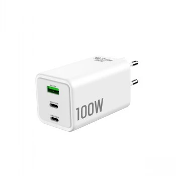 GRATEQ HALTI GaN PD/PPS 2xUSB-C/1xUSB-A 100W caricabatterie da parete nero