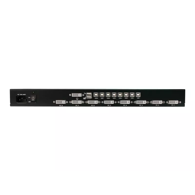 StarTech.com switch KVM DVI USB 8 porte 1U - switch DVI-I / USB-B 8 vie per montaggio a rack