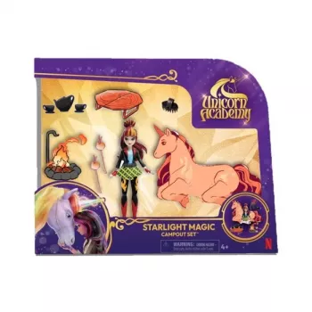 SPINMASTER Unicorn Academy - set Cinders Campfire (con Valentina, Cinder e accessori)