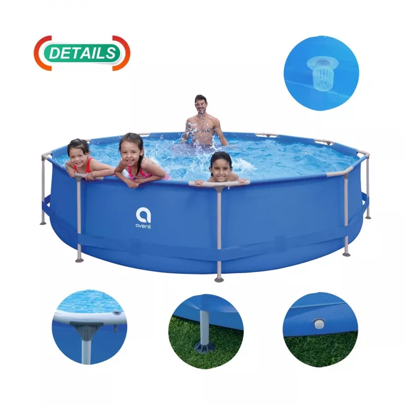 AVENLI piscina con struttura rotonda 366x76 cm set