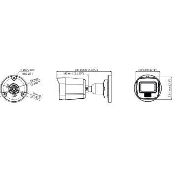 Hikvision DS-2CE16D0T-LPFS(2.8mm) telecamera mini bullet IR 2MP, uscita video 4-in-1, IP67