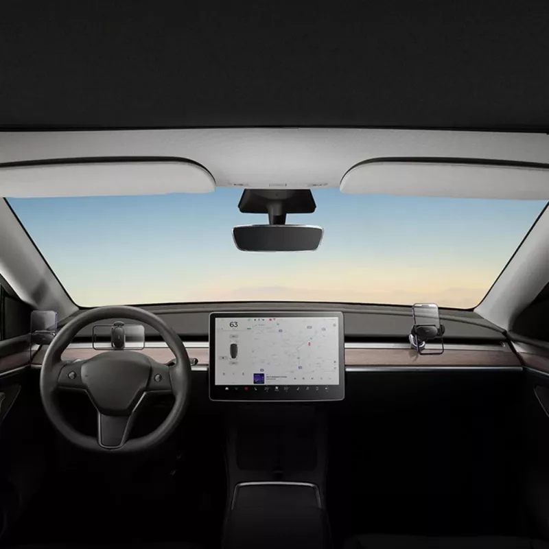 Baseus T-Space Supporto auto elettrico con pannello solare per Tesla Model 3/Y - Nero