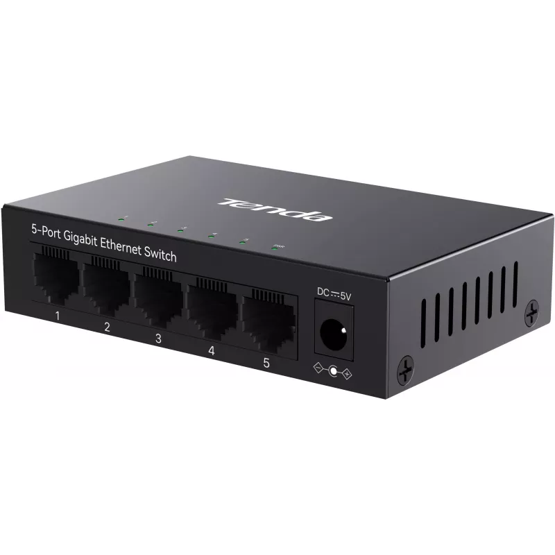 Tenda TEG1005M Switch Gigabit Ethernet 5 porte desktop plastica fanless
