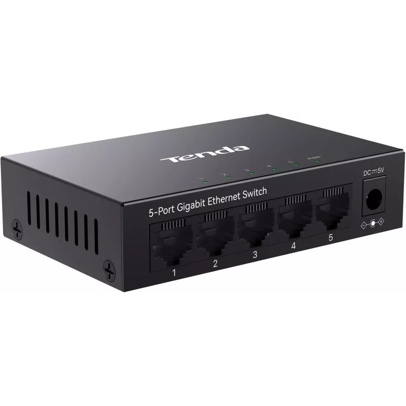 Tenda TEG1005M Switch Gigabit Ethernet 5 porte desktop plastica fanless