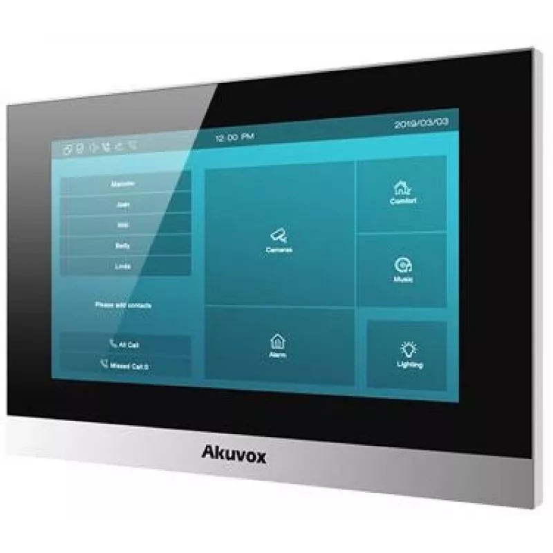 Akuvox C313W Argento Monitor citofono video con touchscreen 7 pollici