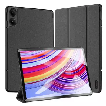 Dux Ducis Domo Custodia con flip e smart sleep per Xiaomi Redmi Pad Pro (4G/5G)/Poco Pad 12.1 - Nero