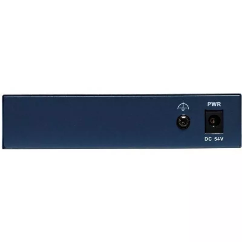 Hikvision DS-3D504TP-A Switch PoE industriale unmanaged, 4 porte PoE+, 1 uplink SFP, budget 60W