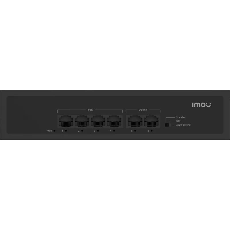 Imou SF106P Switch PoE+ 6 porte (4x PoE, 2x uplink, budget 60W)