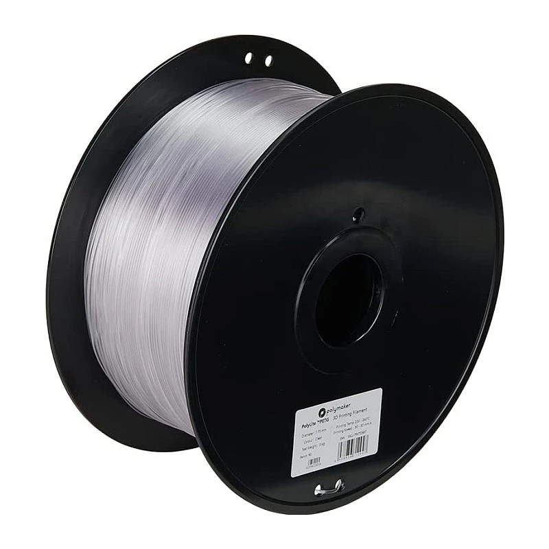 POLMASK PETG filamento per stampante 3D 1,75mm trasparente 1kg