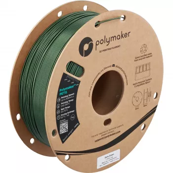 Polymaker PETG filamento per stampante 3D, 1,75 mm, 1 kg, Dark Green (PB05016)