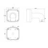 DAHUA PFB302S-V2 supporto a parete per telecamere PTZ Dome, bianco, lega di alluminio