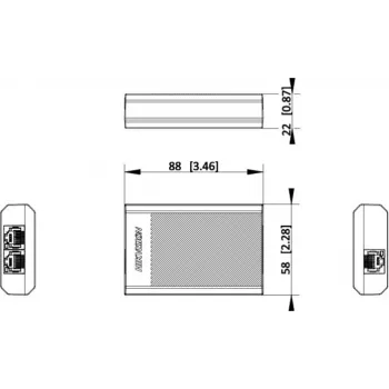Hikvision DS-3E0503DP-E/R extender Gigabit PoE, 1x PoE In, 2x PoE Out, 802.3af/at, 30 W