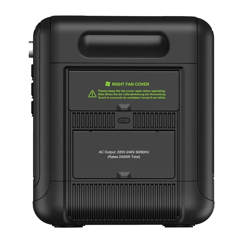 Stazione di ricarica FOSSIBOT F2400 2400W, nera