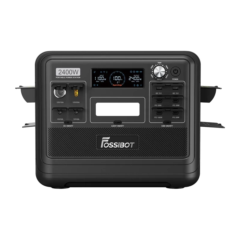 Stazione di ricarica FOSSIBOT F2400 2400W, nera