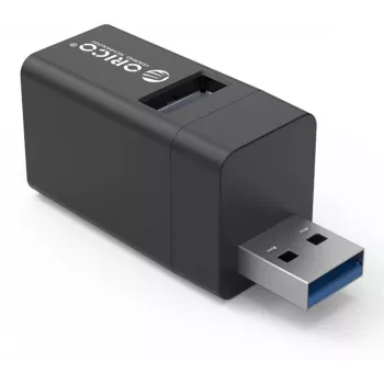 ORICO hub USB 3.0 mini a 3 porte in alluminio (5 Gbps, 3x USB-A)