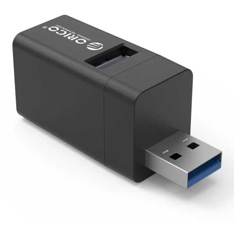 ORICO hub USB 3.0 mini a 3 porte in alluminio (5 Gbps, 3x USB-A)