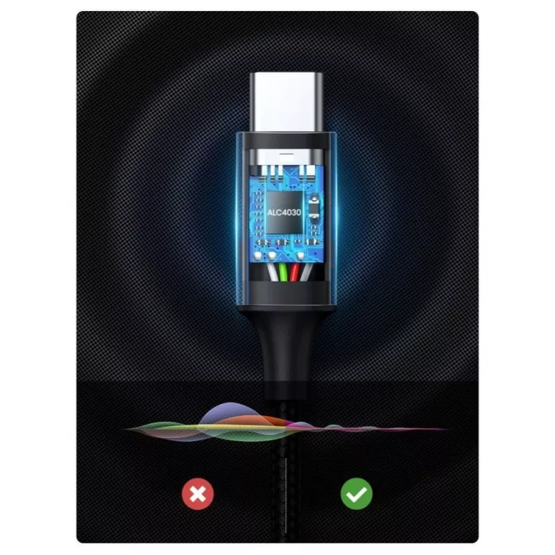 UGREEN cavo audio stereo AUX mini jack 3,5mm a USB Type-C 1m nero (CM450 20192)