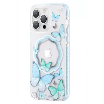 Kingxbar custodia magnetica MagSafe Butterfly Series per Apple iPhone 14 Pro Max blu