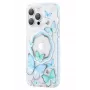 Kingxbar custodia magnetica MagSafe Butterfly Series per Apple iPhone 14 Pro Max blu
