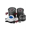 FIREMAPLE set pentole FMC-209 - set da campeggio 9 pezzi con padella antiaderente, pentole, ciotole e borsa in rete