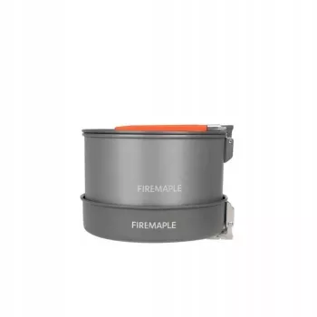 FIREMAPLE set pentole da campeggio 8 pezzi con scambiatore di calore, alluminio anodizzato, manici pieghevoli, borsa in rete