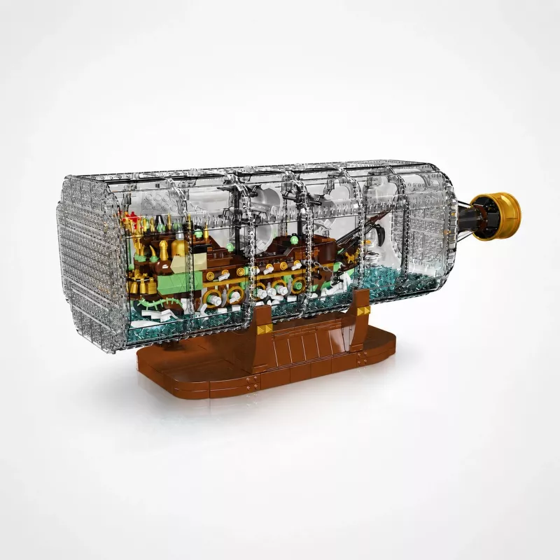 MOULD KING 10067 Flying Dutchman Ship-in-a-Bottle set da costruzione (2499 pezzi)